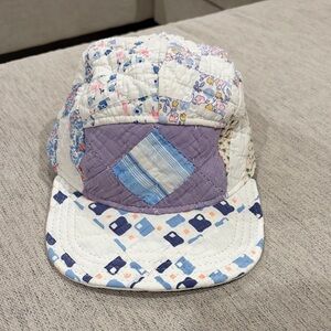 Anemone vintage quilt one of a kind hat